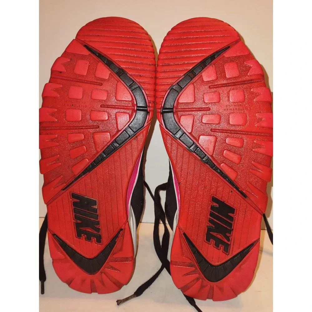 Nike Air Trainer SC High Top Sneakers Girls Size 5.5Y Black Pink 579806-005